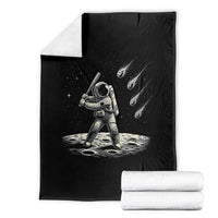 Funny Astronaut Smashing Meteors In Space Throw Blanket Astronomy Lover Gift