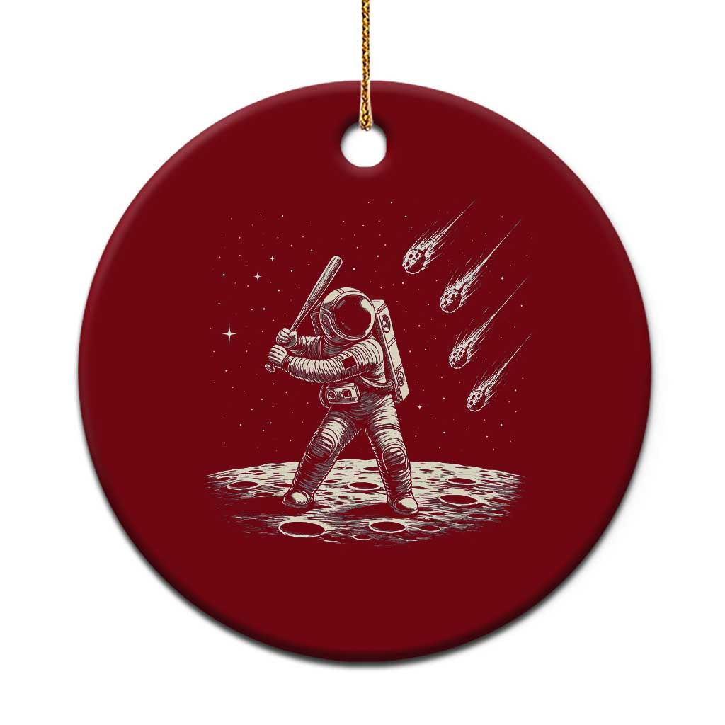 Funny Astronaut Smashing Meteors In Space Ceramic Ornament Astronomy Lover Gift