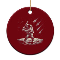 Funny Astronaut Smashing Meteors In Space Ceramic Ornament Astronomy Lover Gift