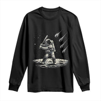 Funny Astronaut Smashing Meteors In Space Long Sleeve Shirt Astronomy Lover Gift