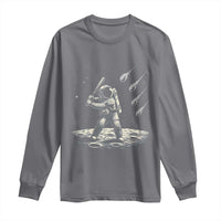 Funny Astronaut Smashing Meteors In Space Long Sleeve Shirt Astronomy Lover Gift