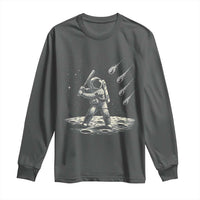 Funny Astronaut Smashing Meteors In Space Long Sleeve Shirt Astronomy Lover Gift