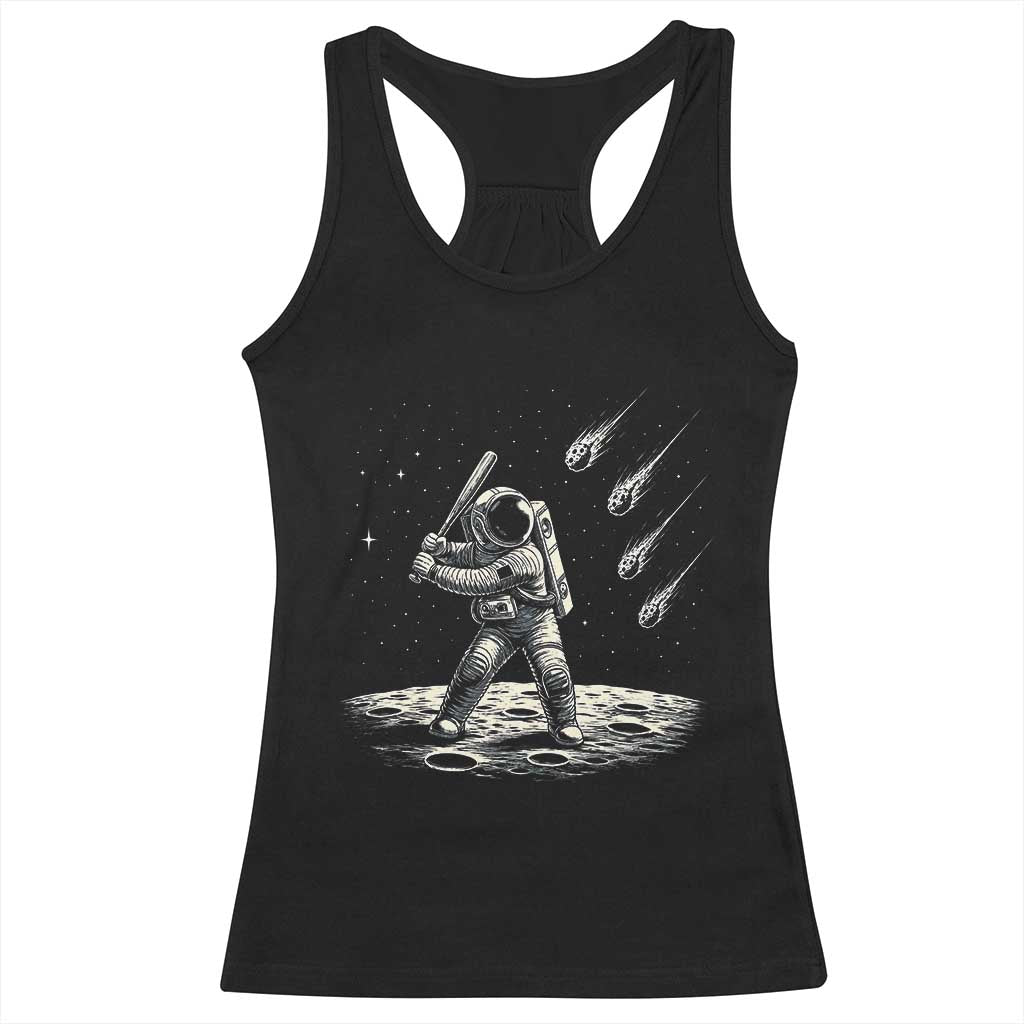Funny Astronaut Smashing Meteors In Space Racerback Tank Top Astronomy Lover Gift
