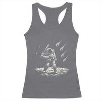 Funny Astronaut Smashing Meteors In Space Racerback Tank Top Astronomy Lover Gift