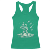 Funny Astronaut Smashing Meteors In Space Racerback Tank Top Astronomy Lover Gift