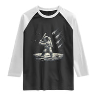Funny Astronaut Smashing Meteors In Space Raglan Shirt Astronomy Lover Gift