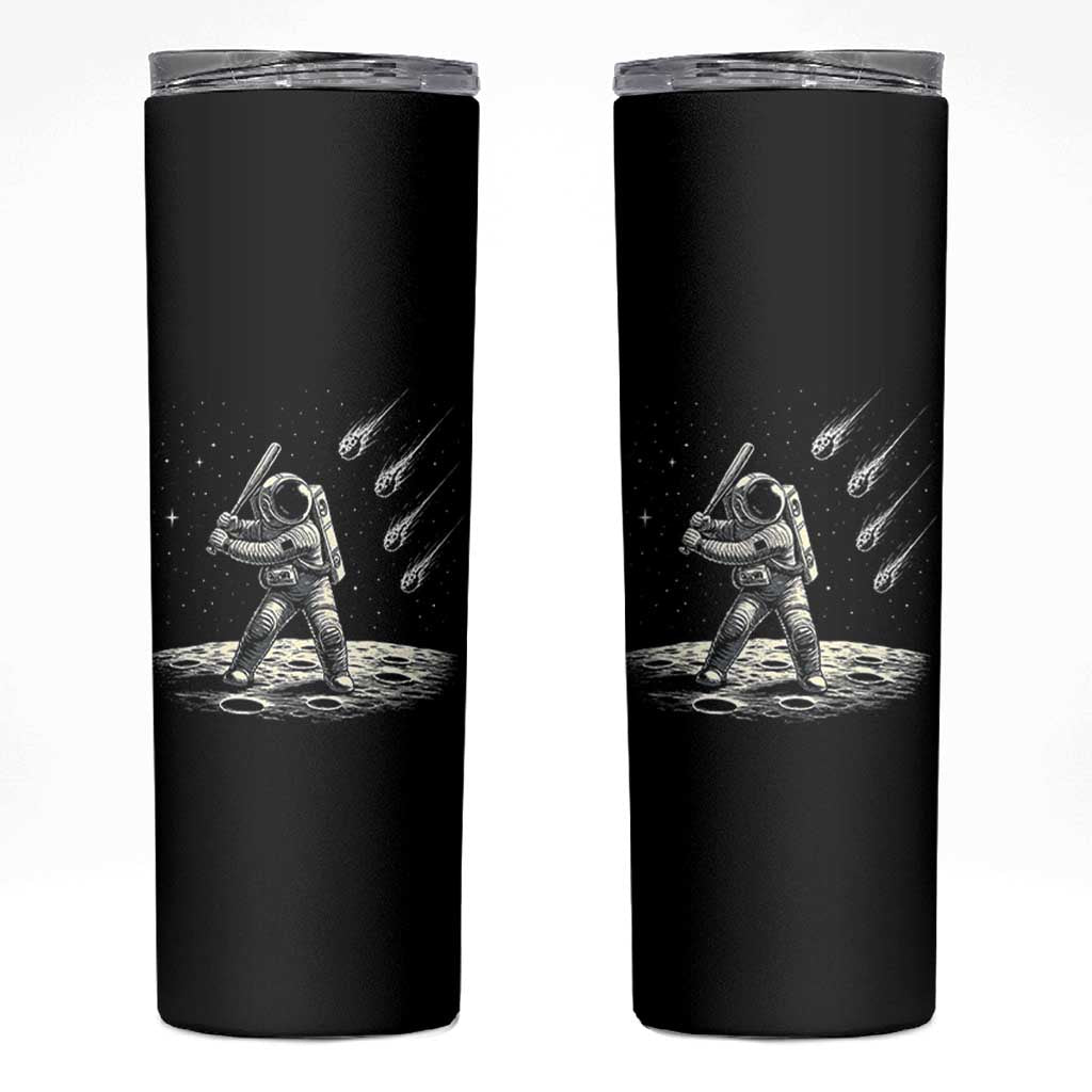 Funny Astronaut Smashing Meteors In Space Skinny Tumbler Astronomy Lover Gift