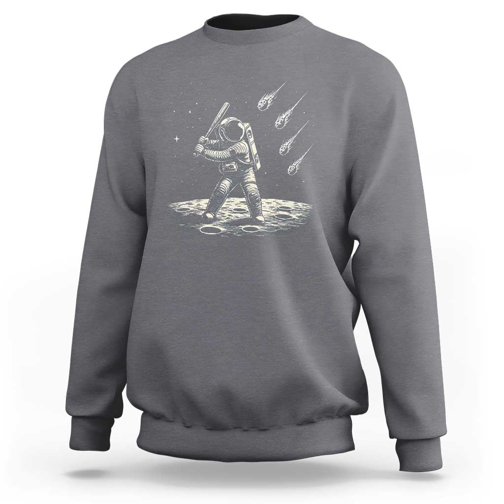Funny Astronaut Smashing Meteors In Space Sweatshirt Astronomy Lover Gift