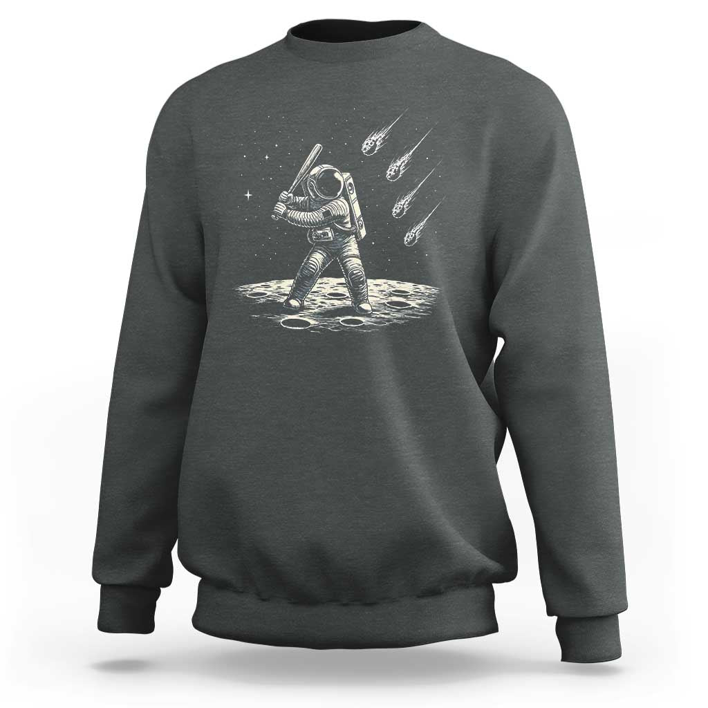 Funny Astronaut Smashing Meteors In Space Sweatshirt Astronomy Lover Gift