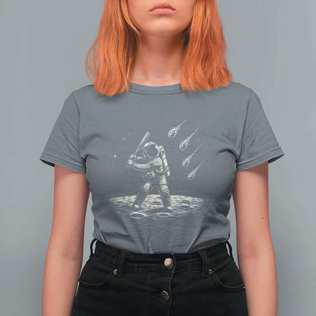 Funny Astronaut Smashing Meteors In Space T Shirt For Women Astronomy Lover Gift