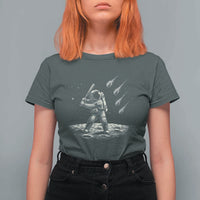 Funny Astronaut Smashing Meteors In Space T Shirt For Women Astronomy Lover Gift