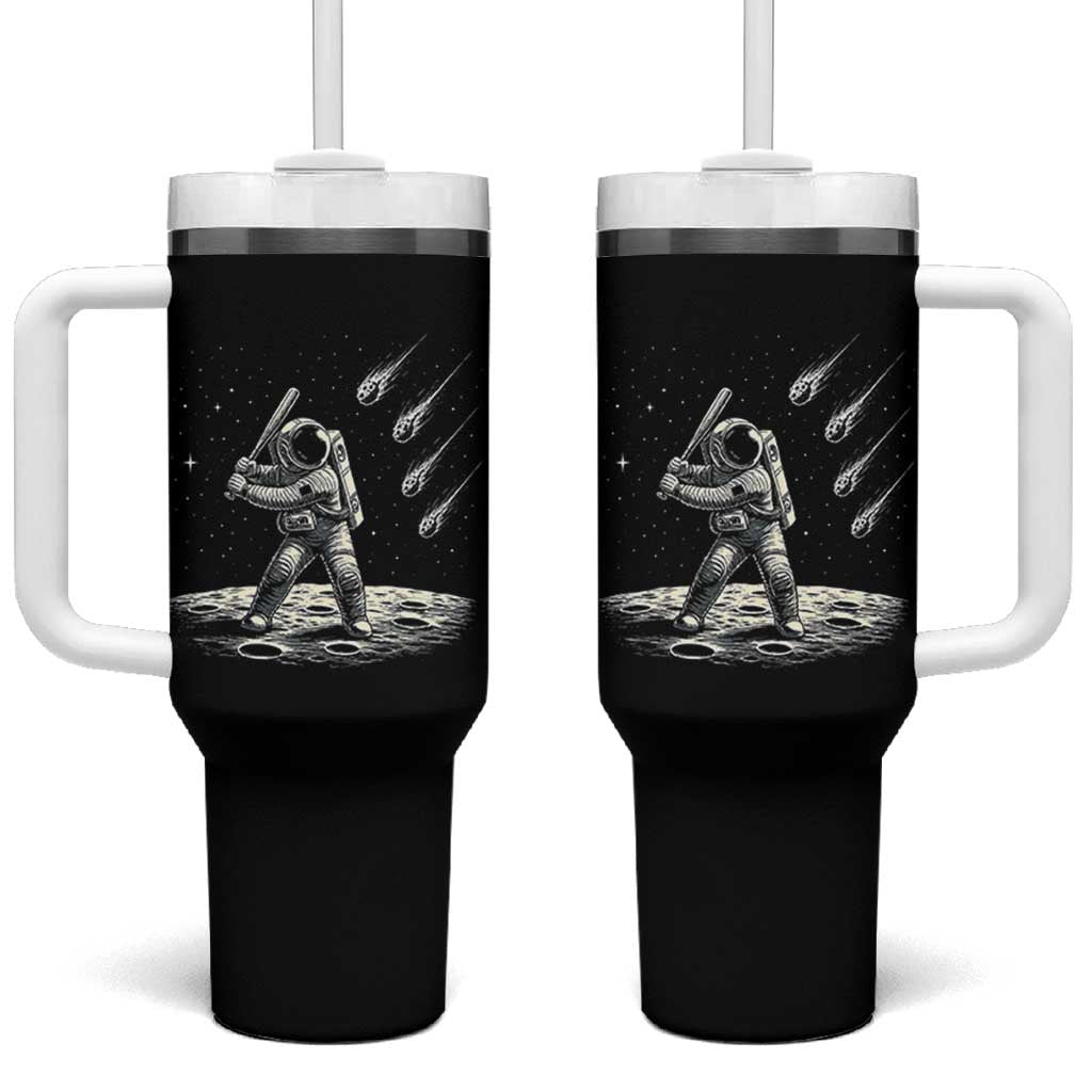 Funny Astronaut Smashing Meteors In Space Tumbler With Handle Astronomy Lover Gift