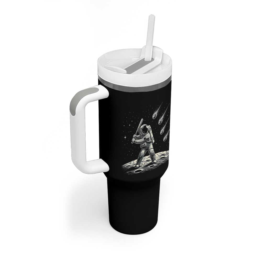 Funny Astronaut Smashing Meteors In Space Tumbler With Handle Astronomy Lover Gift