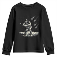 Funny Astronaut Smashing Meteors In Space Youth Sweatshirt Astronomy Lover Gift