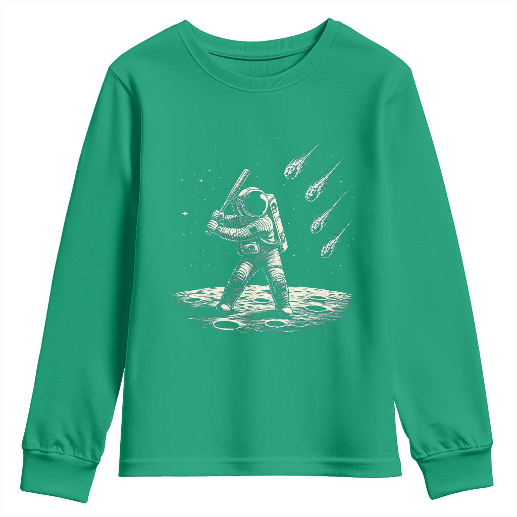 Funny Astronaut Smashing Meteors In Space Youth Sweatshirt Astronomy Lover Gift
