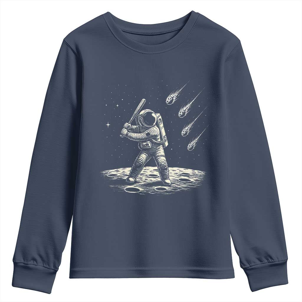 Funny Astronaut Smashing Meteors In Space Youth Sweatshirt Astronomy Lover Gift
