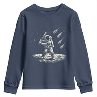 Funny Astronaut Smashing Meteors In Space Youth Sweatshirt Astronomy Lover Gift