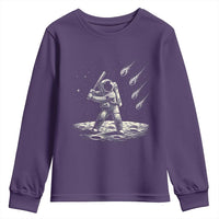 Funny Astronaut Smashing Meteors In Space Youth Sweatshirt Astronomy Lover Gift