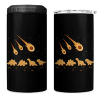 Funny Dino Chicken Nuggets Meteor Shower 4 in 1 Can Cooler Tumbler Food Lover