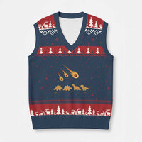 Funny Dino Chicken Nuggets Meteor Shower V-Neck Knit Sweater Vest Food Lover