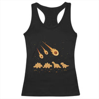 Funny Dino Chicken Nuggets Meteor Shower Racerback Tank Top Food Lover