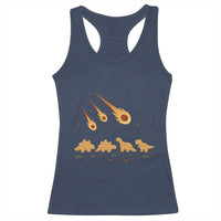 Funny Dino Chicken Nuggets Meteor Shower Racerback Tank Top Food Lover