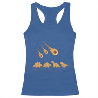 Funny Dino Chicken Nuggets Meteor Shower Racerback Tank Top Food Lover