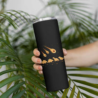 Funny Dino Chicken Nuggets Meteor Shower Skinny Tumbler Food Lover