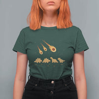 Funny Dino Chicken Nuggets Meteor Shower T Shirt For Women Food Lover