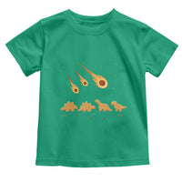 Funny Dino Chicken Nuggets Meteor Shower Toddler T Shirt Food Lover