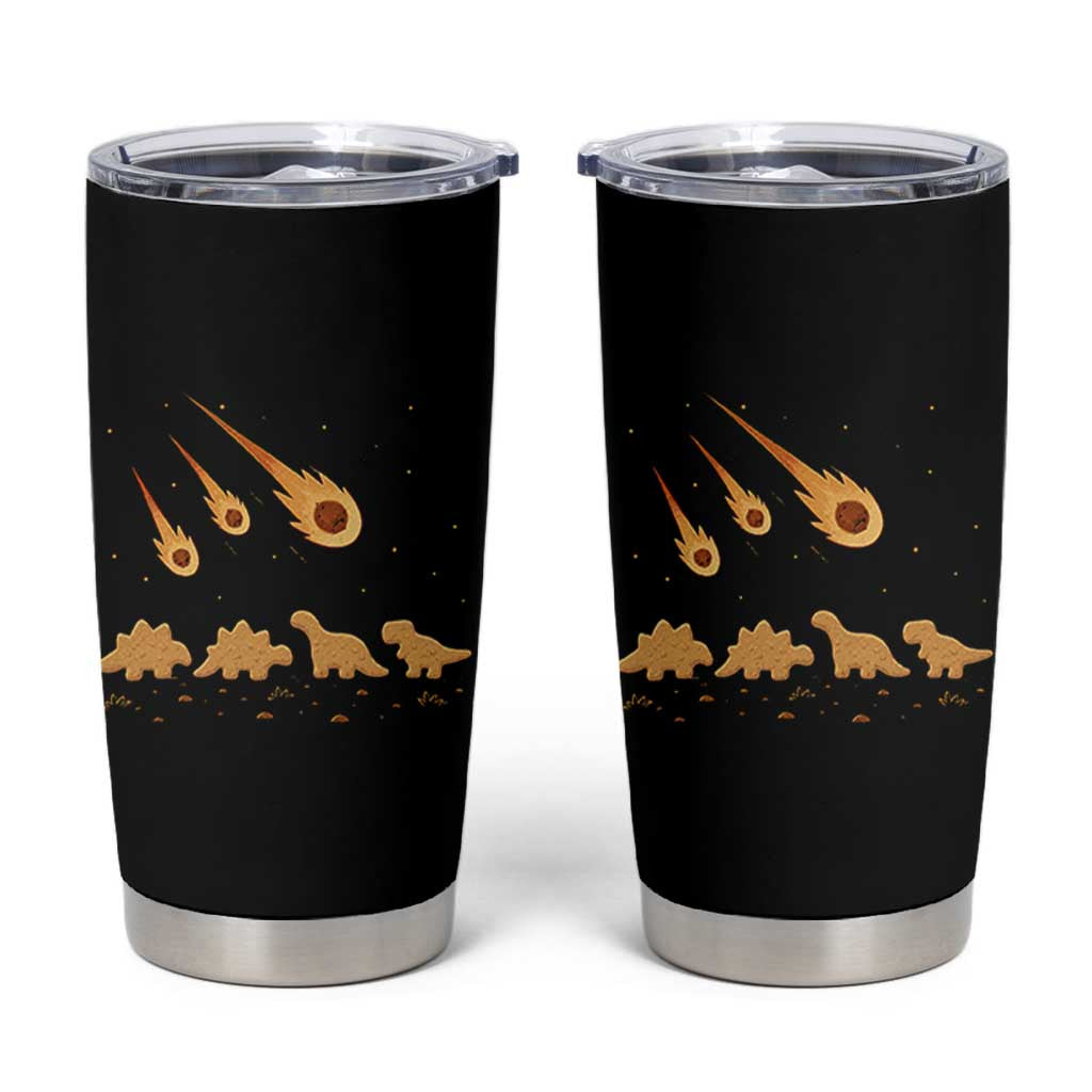 Funny Dino Chicken Nuggets Meteor Shower Tumbler Cup Food Lover