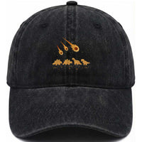 Funny Dino Chicken Nuggets Meteor Shower Washed Cotton Baseball Cap Food Lover