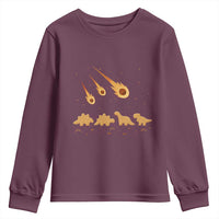 Funny Dino Chicken Nuggets Meteor Shower Youth Sweatshirt Food Lover