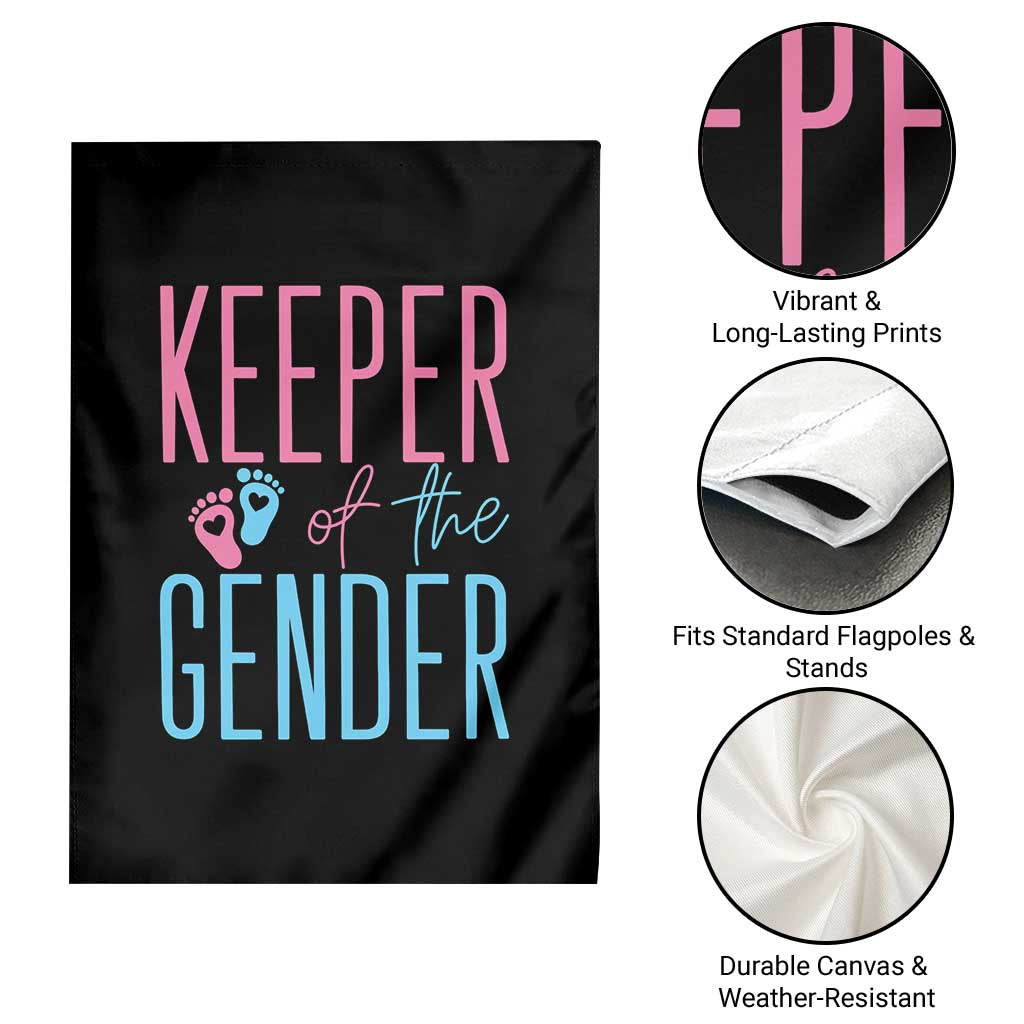 Funny Gender Reveal Party Garden Flag Keeper Of The Gender