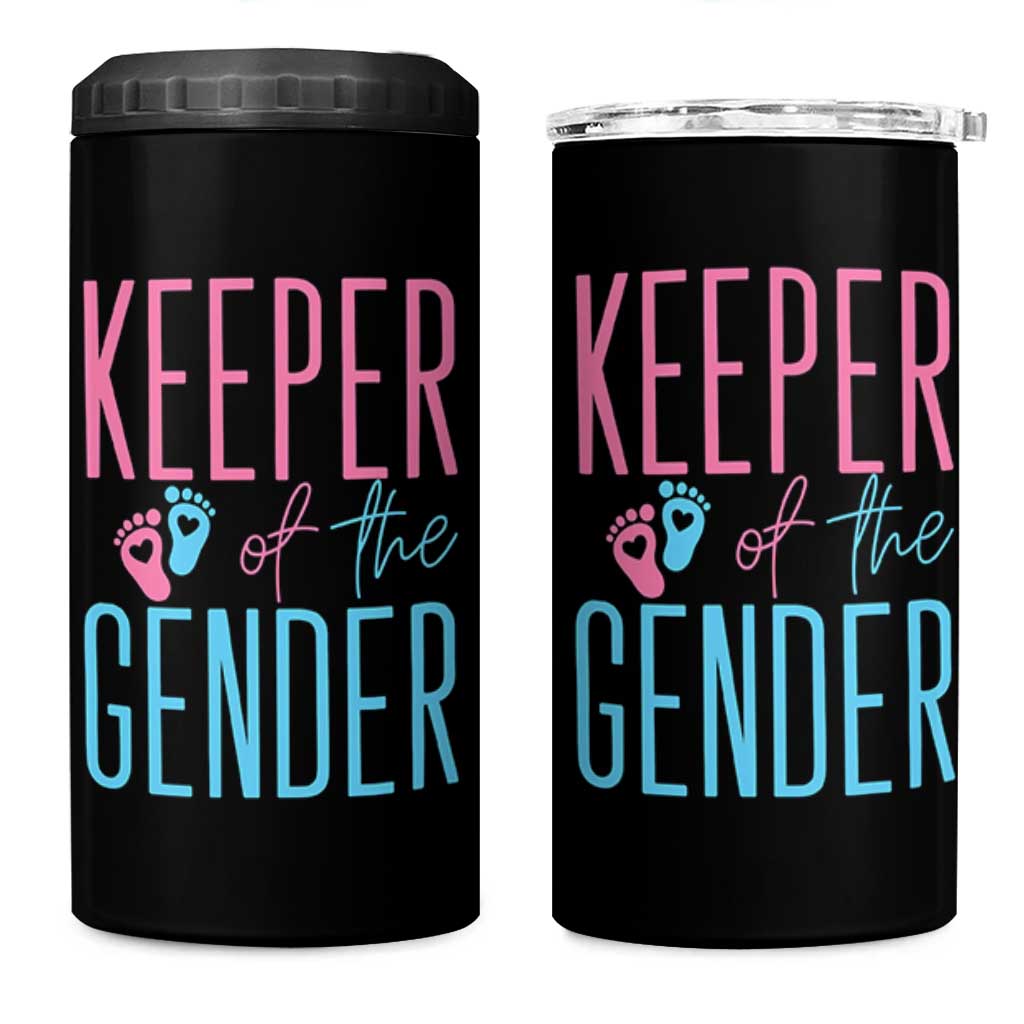 Funny Gender Reveal Party 4 in 1 Can Cooler Tumbler Keeper Of The Gender