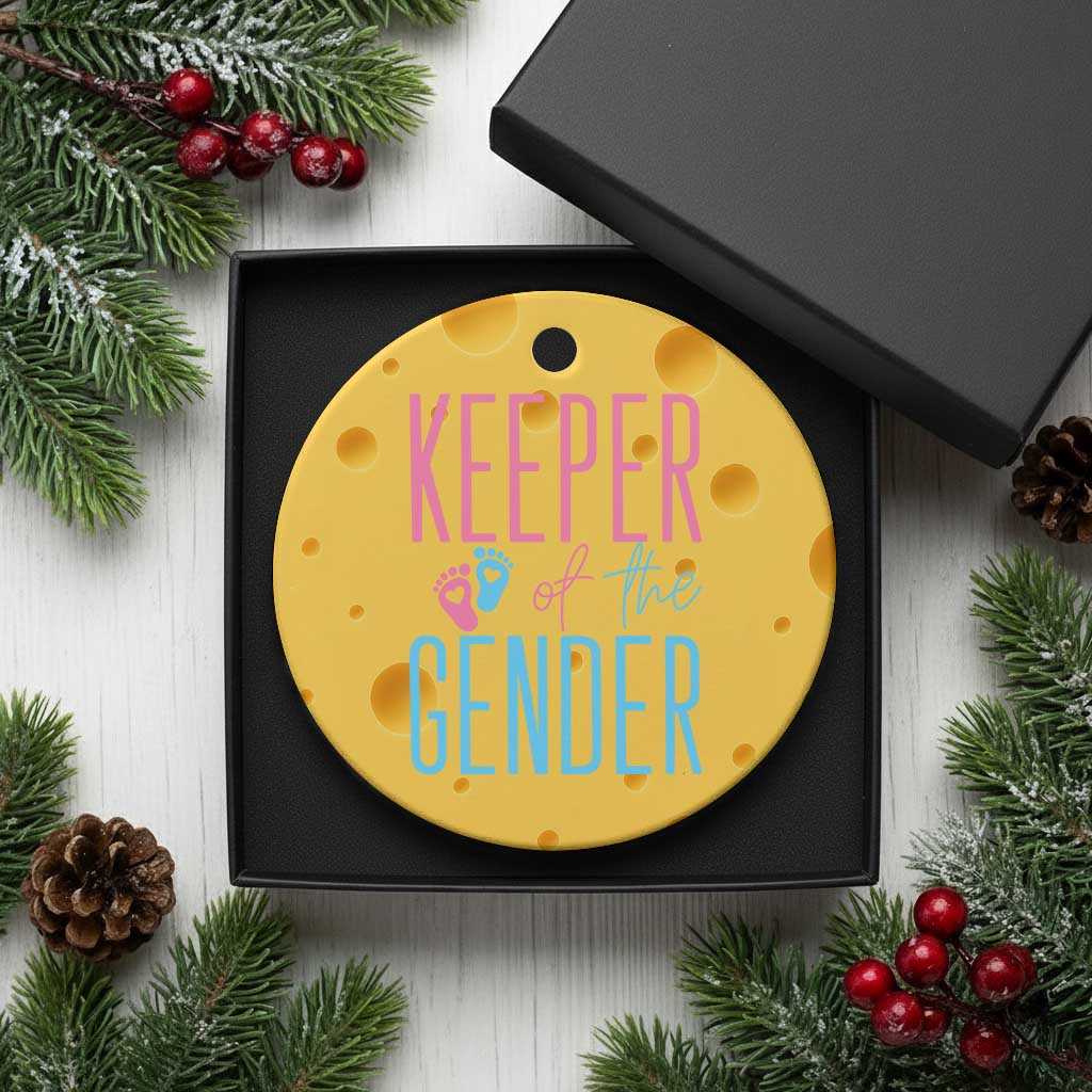 Funny Gender Reveal Party Ceramic Ornament Keeper Of The Gender