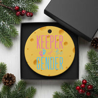 Funny Gender Reveal Party Ceramic Ornament Keeper Of The Gender