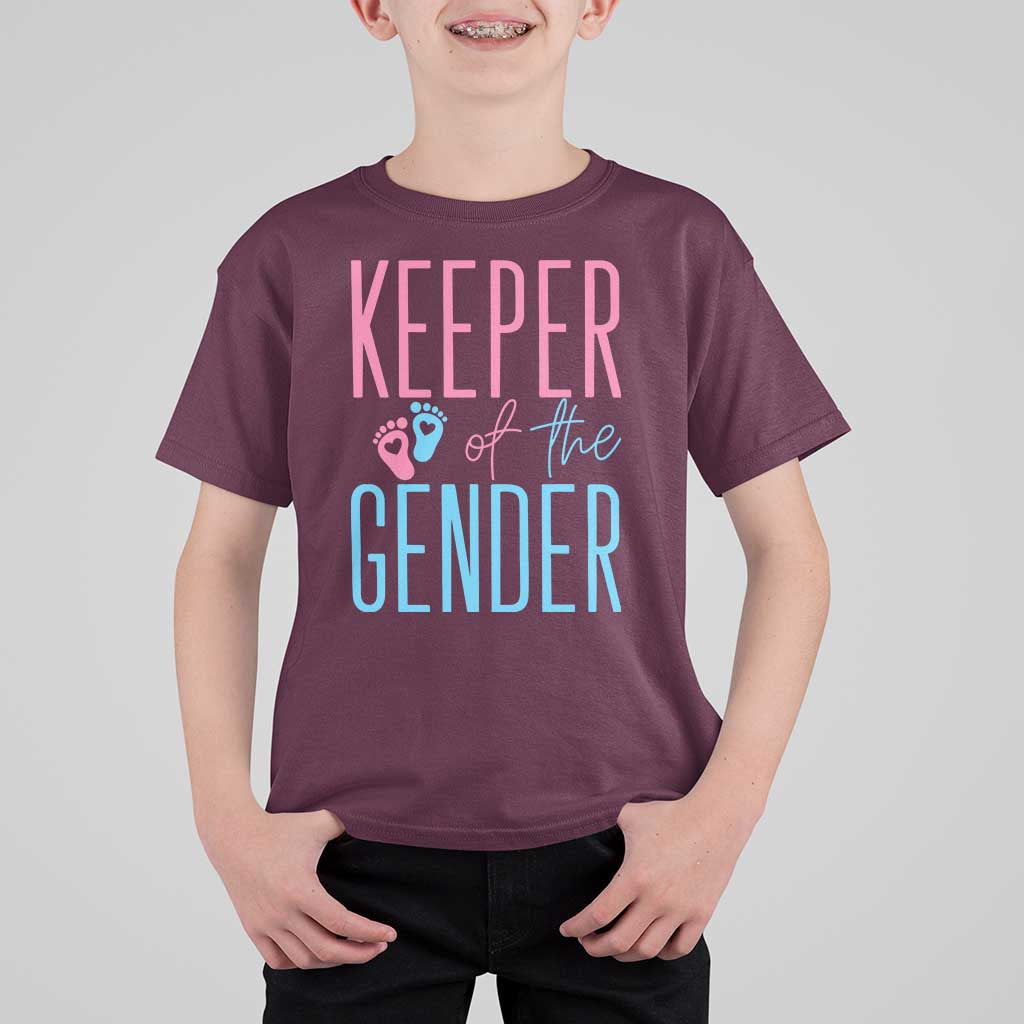 Funny Gender Reveal Party T Shirt For Kid Keeper Of The Gender