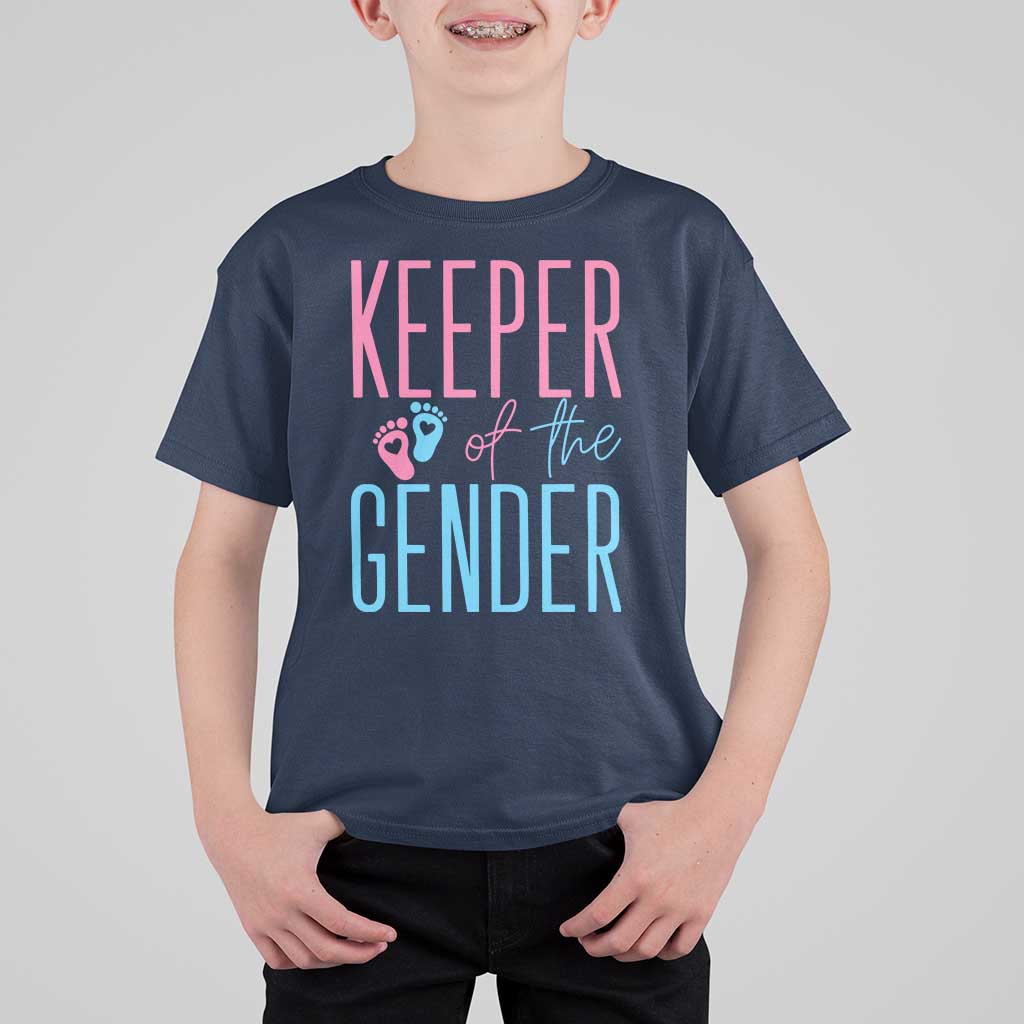 Funny Gender Reveal Party T Shirt For Kid Keeper Of The Gender