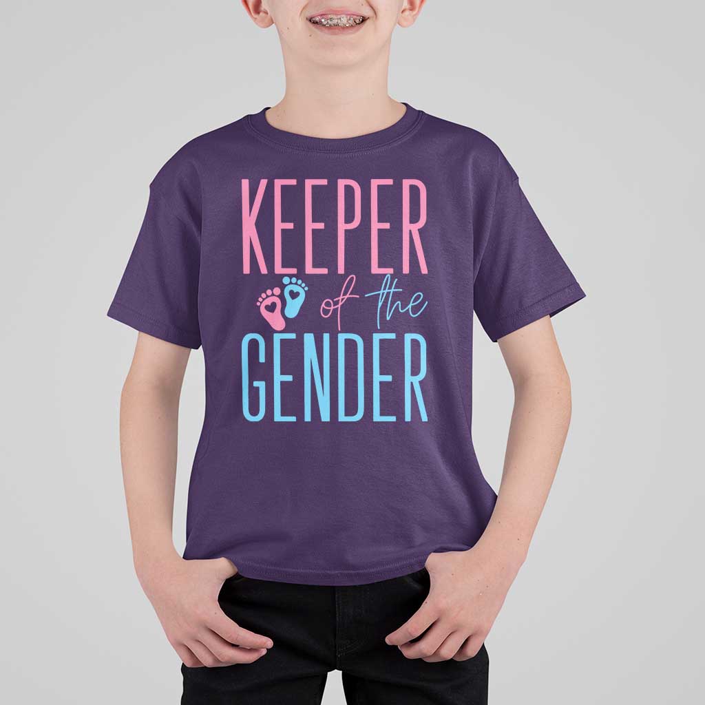 Funny Gender Reveal Party T Shirt For Kid Keeper Of The Gender