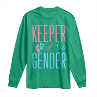 Funny Gender Reveal Party Long Sleeve Shirt Keeper Of The Gender