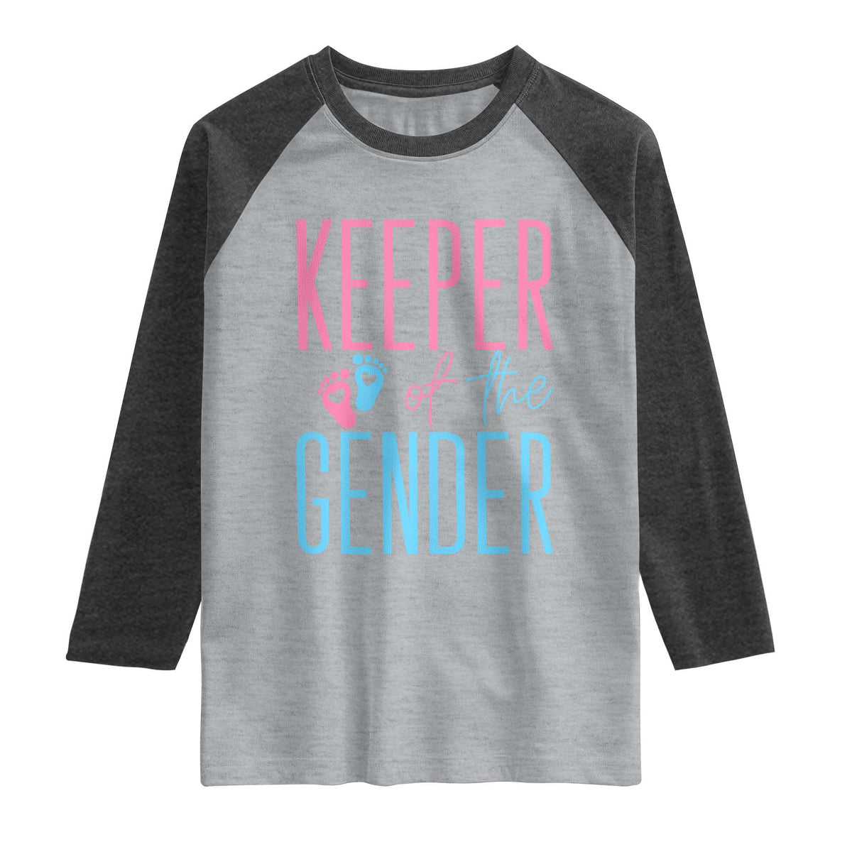 Funny Gender Reveal Party Raglan Shirt Keeper Of The Gender