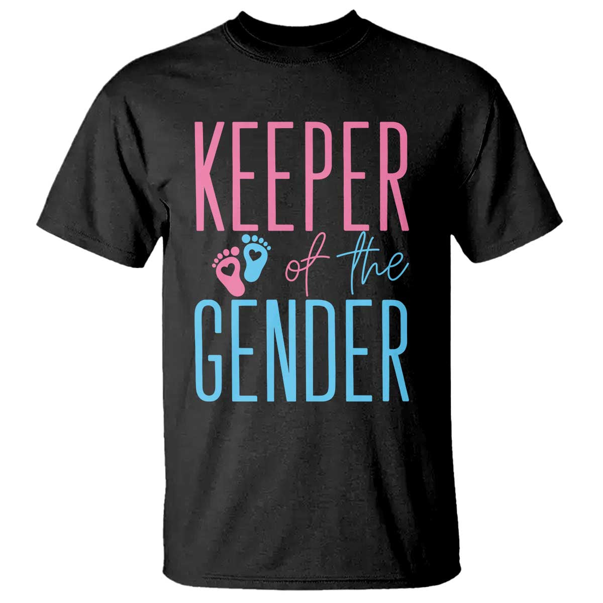 Funny Gender Reveal Party T Shirt Keeper Of The Gender