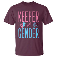 Funny Gender Reveal Party T Shirt Keeper Of The Gender