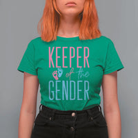 Funny Gender Reveal Party T Shirt For Women Keeper Of The Gender