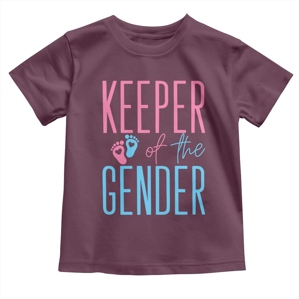 Funny Gender Reveal Party Toddler T Shirt Keeper Of The Gender