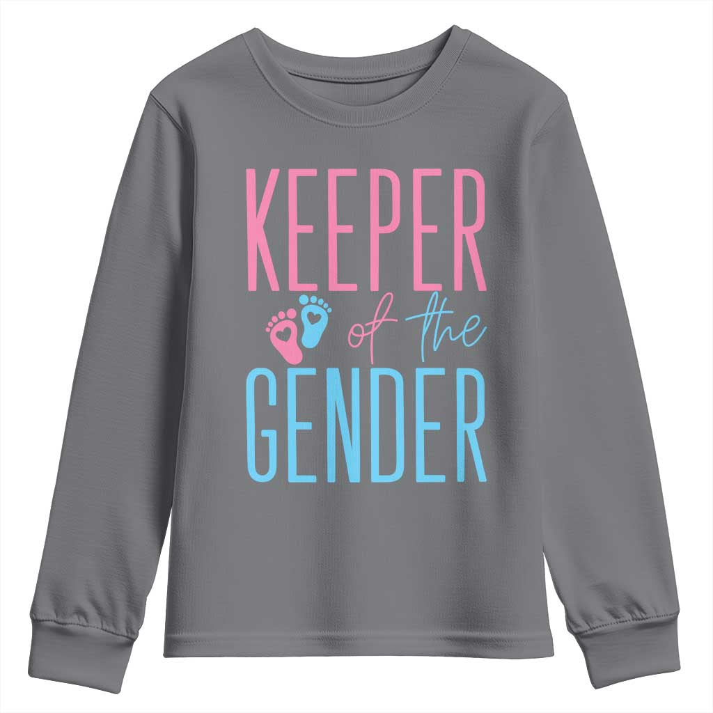 Funny Gender Reveal Party Youth Sweatshirt Keeper Of The Gender
