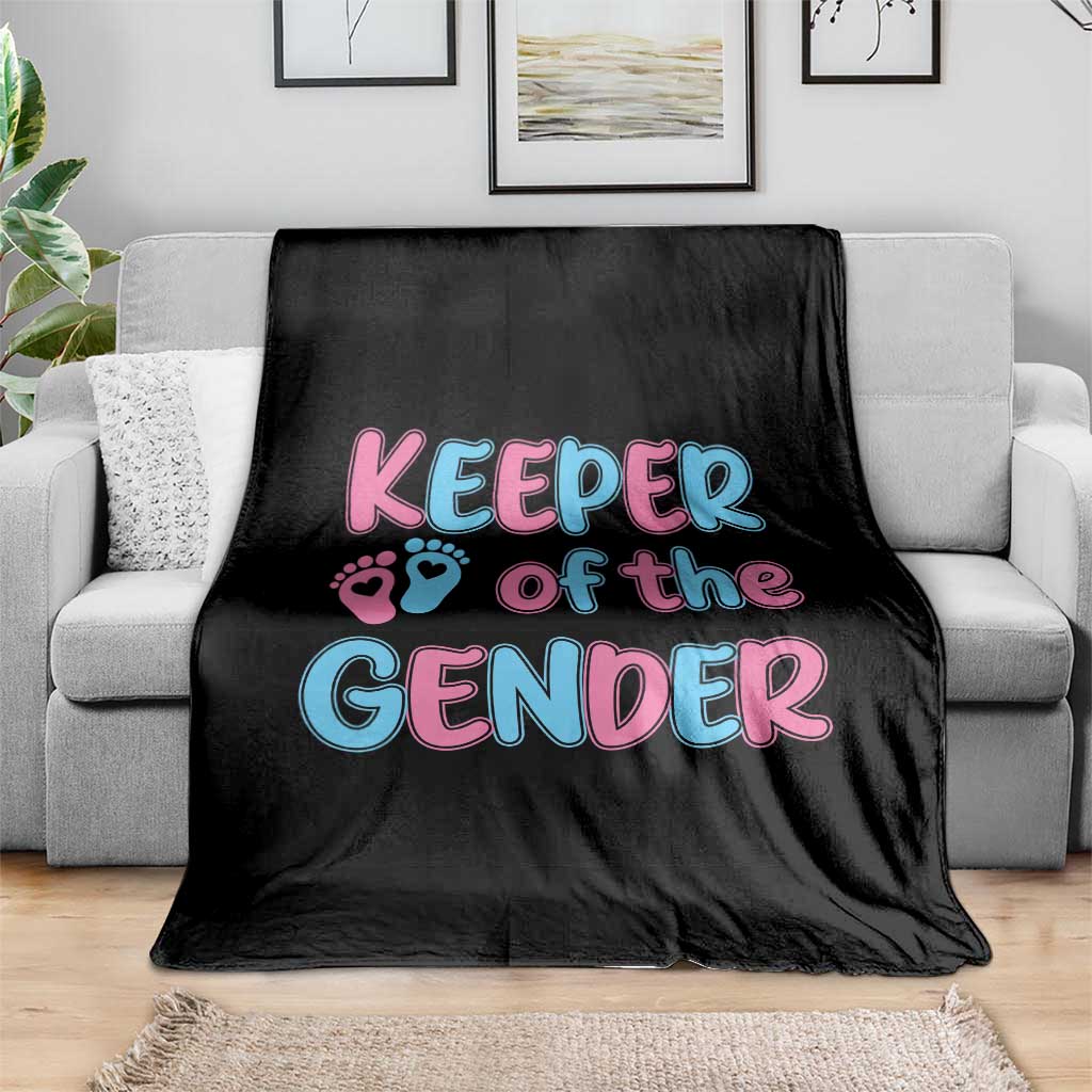 Funny Pregnancy Announcement Throw Blanket Keeper Of The Gender