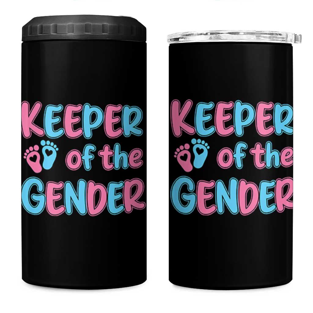 Funny Pregnancy Announcement 4 in 1 Can Cooler Tumbler Keeper Of The Gender