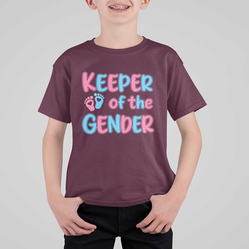Funny Pregnancy Announcement T Shirt For Kid Keeper Of The Gender